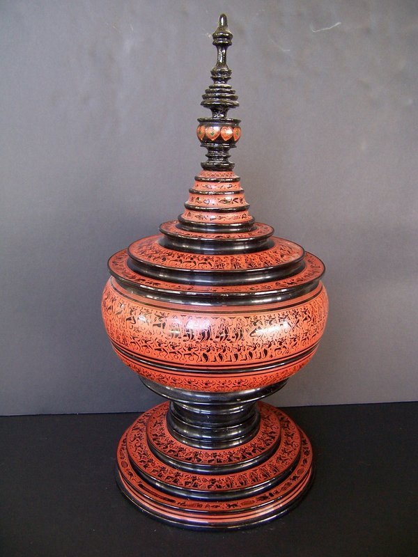 A Pagan Style Lacquer Hsun-ok From U Aung Myint