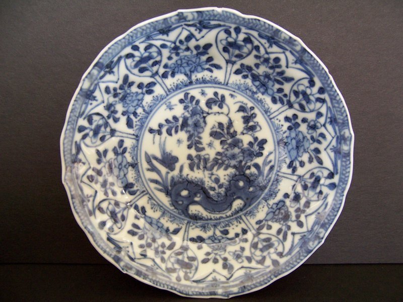 A Blue and White Teacup and Saucer, Kangxi-Yongzheng
