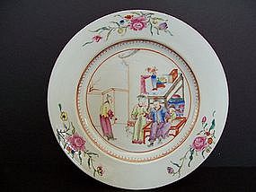 A Very Good Qianlong (1736-1795) Famille Rose Dish