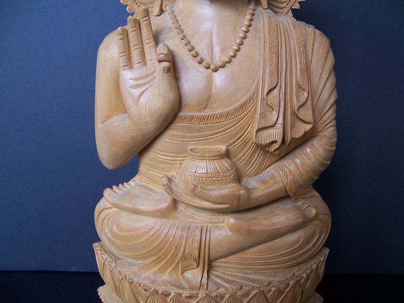A Superbly Carved Sandalwood Buddha from Jasailmer