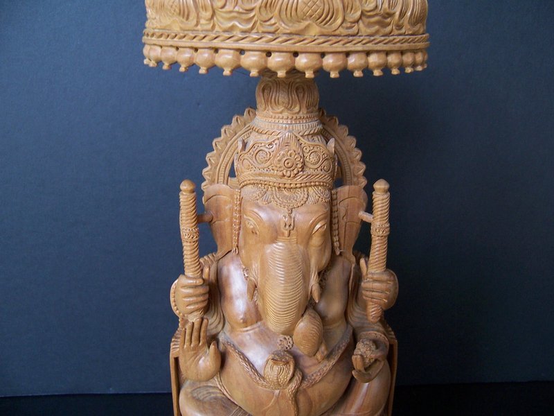 A Superbly Carved Sandalwood Ganesh from Jasailmer