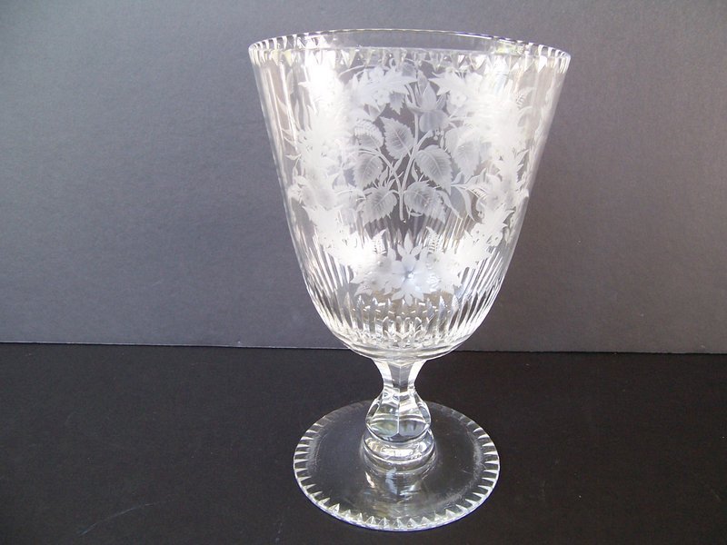 A Fine Itaglio Cut Crystal Vessel, Fin de Siecle