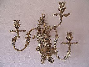 A Fine Dore Bronze Sconce, Late 19th-Early 20th Century