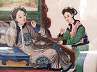 A Beautiful Pair of Chinese Pith Paintings, 1840-1860
