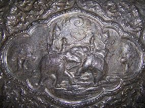 A Good Thai  Repousse Silver Box