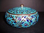 A Very Pretty Enameled Silver Box from Rajasthan