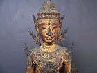 A Fine Thai Rattanakosin Bronze Buddha, 19th Century