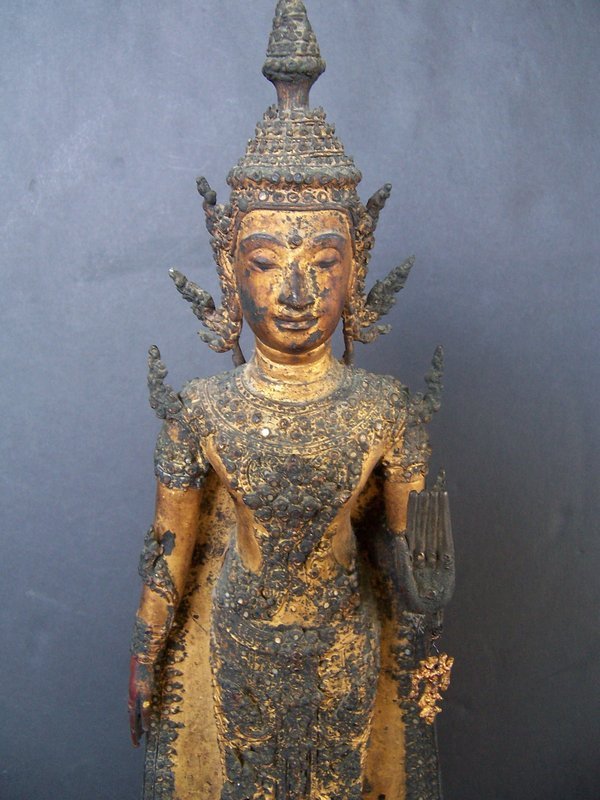 A Fine Thai Rattanakosin Bronze Buddha, 19th Century