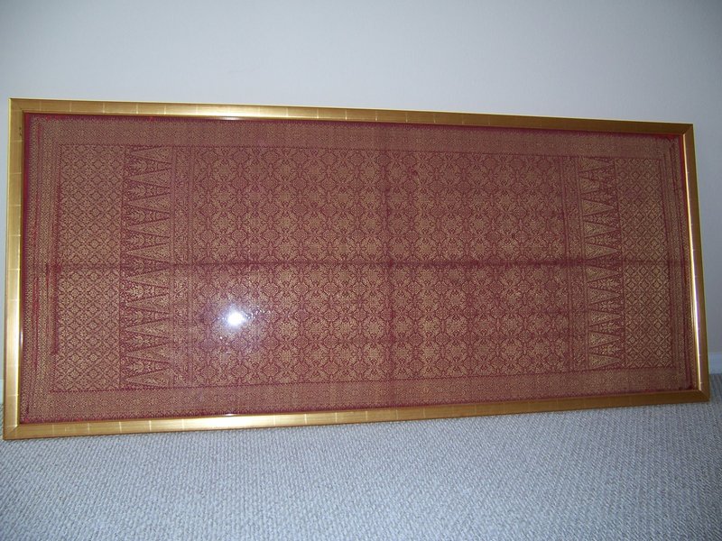 A Large Gold Thread Kain Selendag Songket, ca 1900