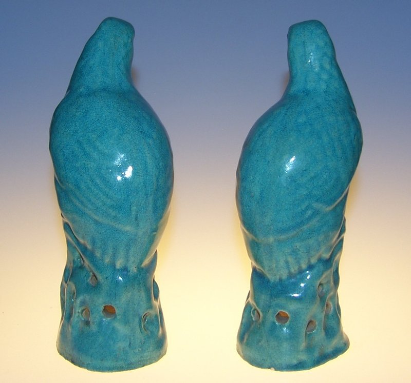 Two turquoise birds, Kangxi ( 1662 - 1722 )