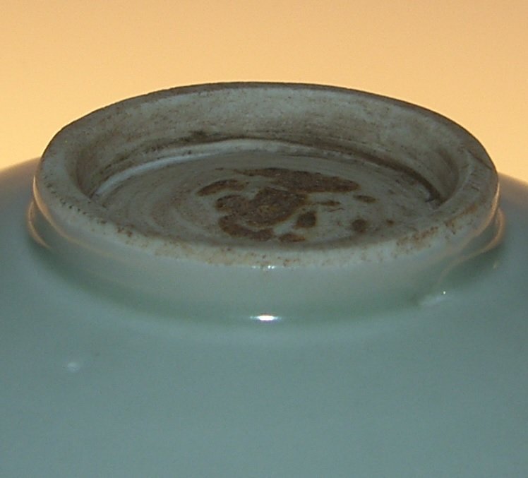 Bright celadon bowl, Late Qing