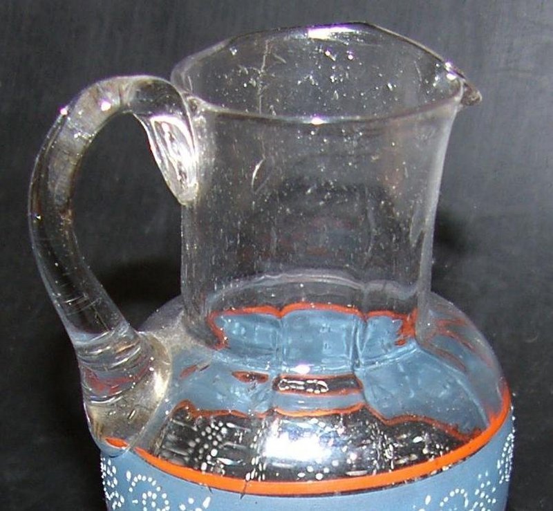 Swedish glass cream jug, around 1800