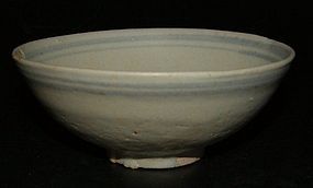 Bowl in under glaze blue, 14th century