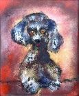 SIGNED 1950s 60s Kathryn Russell Copper Enamel Pepe the Poodle ARTWORK
