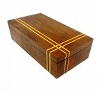 BIG 1930s Art Deco Handmade Inlaid Veneer Wood Geometric BOX