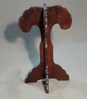 Chinese hat stand carved as Lingzhi in hard wood