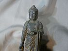 Standing Bouddha Gilt Bronze laquered