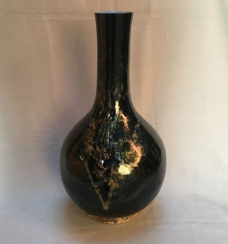 Chinese vase in black glazed stoneware Ming period