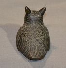 Rare dropper ,Owl in cast bronze China Qing or earlier.