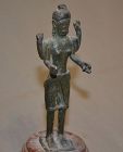 God Vishnu in cast bronze.Khmers cambodia 12th century