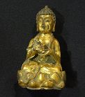Korean bronze gilt buddha earlier period