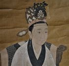 Korean noble lady painting on paper