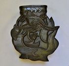 ChaNoYu bronze wall vase. Edo périod