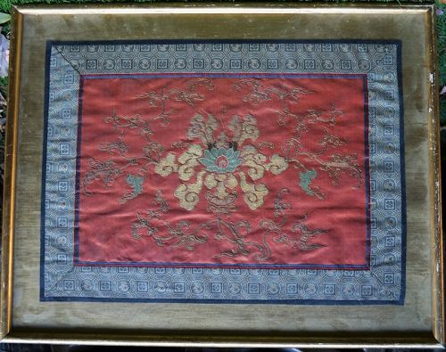 Chinese embroidery panel Qing period