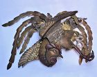 Rare maedate in the shape of a phoenix in embossed metals