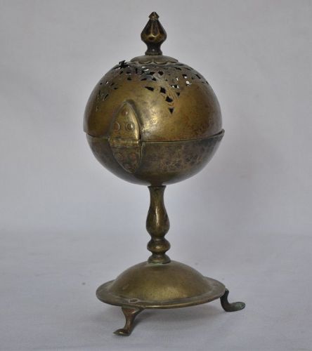 Bronze tripod incense burner. Islamic Art.
