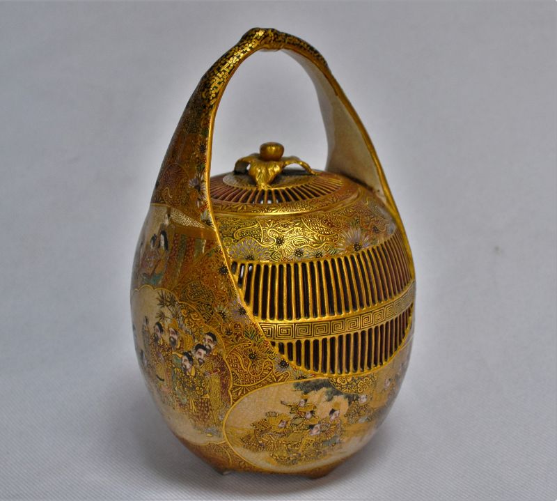 Censer Satsuma. Cricket cage.Meiji Hattori.