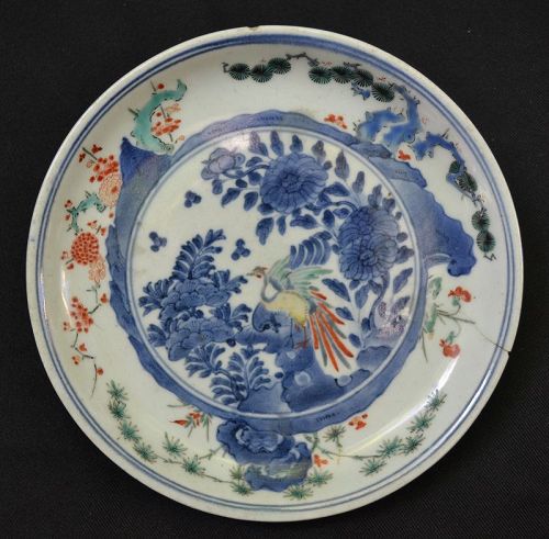 Kakiemon plate. Pheonix and the 3 friends