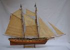 Model Of The American Corsair Ship "Prince De Neuchatel". N.Y 1812