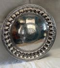 Antique Indian Silver Thali Dish, Mughal or Deccan, 18th Century