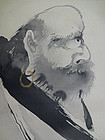 Zen painting Patriarch Bodhidharma/Daruma. Imai Tenroku