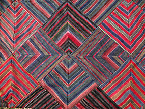 A great, vintage hand woven wollen textile in geometric patterns.