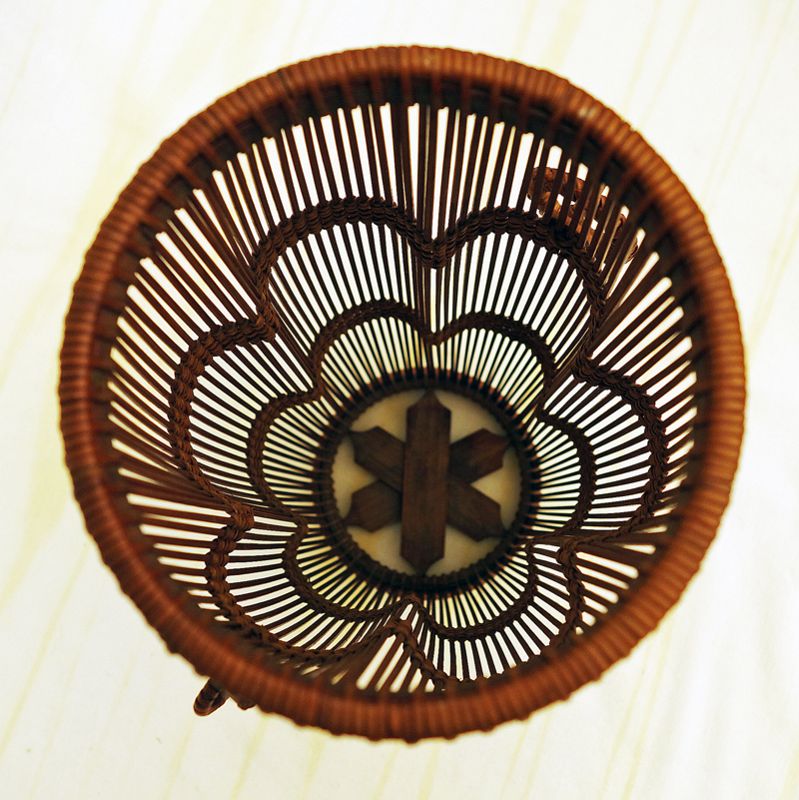 Bamboo Flower Basket, Ikebana by Kosuge Kogetsu (Hounsai)