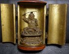 Antique Buddhist travel Shrine Zushi with Mioken Bosatsu