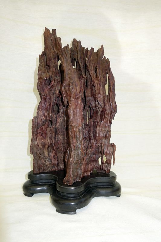 Unique Chinese Antique Wood Scholar Rock Sculpture, Gongshi