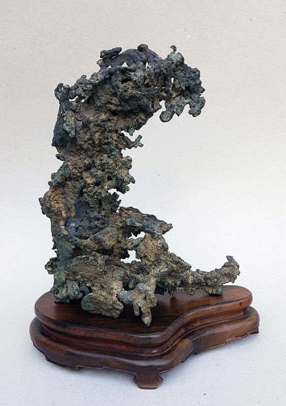 Antique Unique Bronze Sculpture Scholar Rock, Gongshi