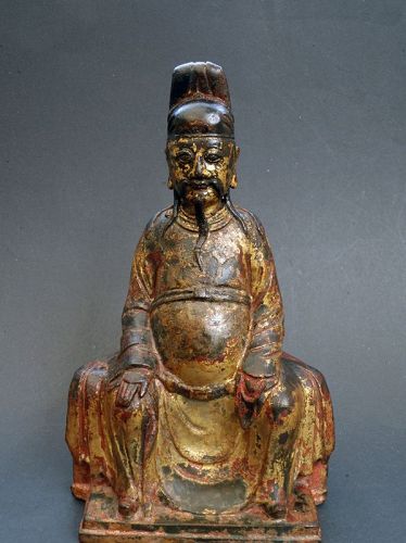 Antique Bronze Image of the City God of Daoism - Cheng Huang.