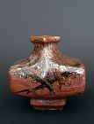 Amazing Stoneware Oblong Tsubo by Kawai Buichi