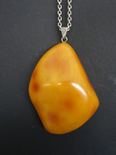 Large Pendent of Amber, Scandinavian Amber Design