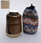 Tea Ceremony Seto Chaire Tea Caddy with Shifuku