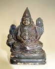 Antique Tibetan Buddhist Votive Clay figure of a Buddhist Master