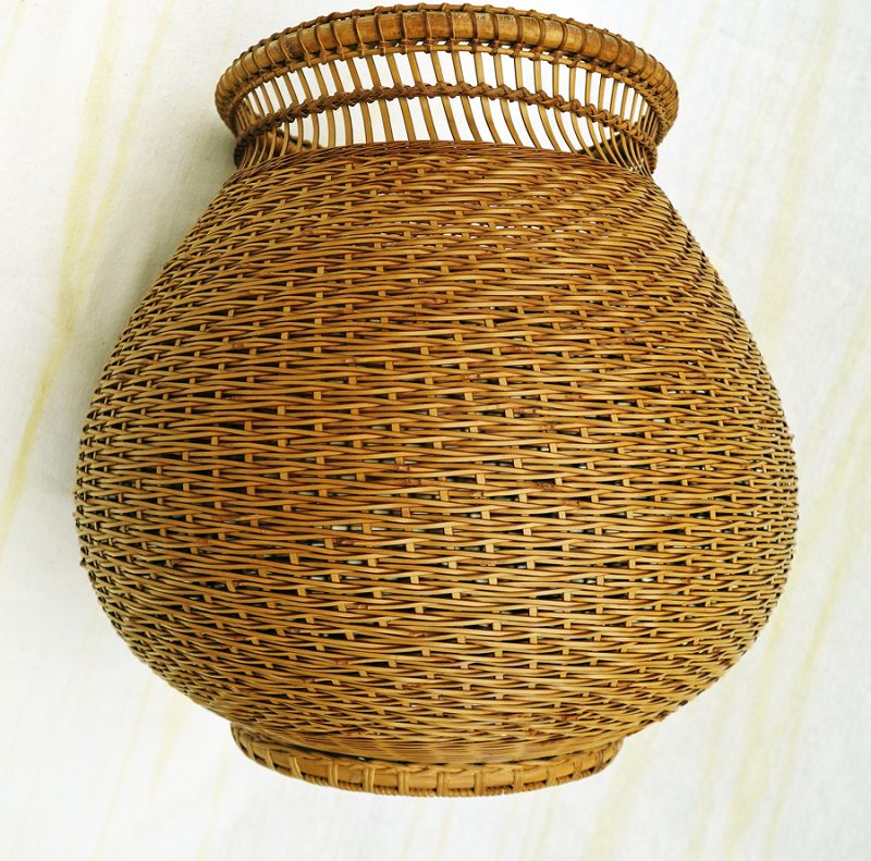 Okasaki Chikuhousai II, Bamboo Flower Basket, Hanakago