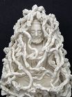 Rare Dehua Porcelain Figure of a Meditating Luohan
