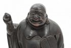 Japanese Bizen figure of Hotei, the God of Good Luck