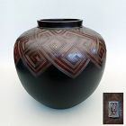 Large and Spectacular Art Deco baluster Bronze Vase by SHIZAN
