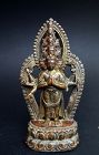 Antique Wood 11 Headed, 8 arms Avalokitesvara, Ekadasamukha